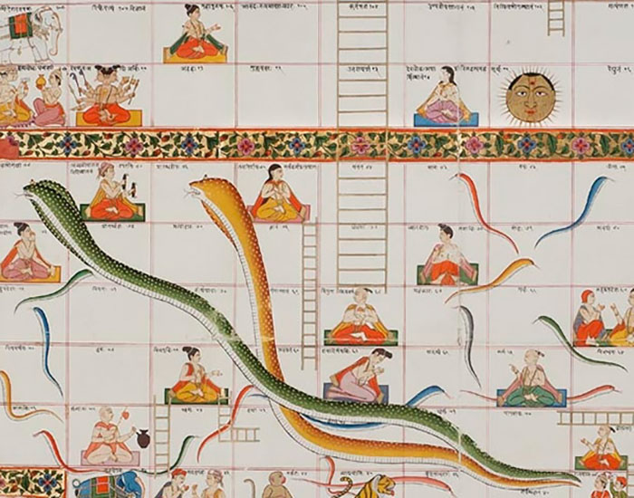 Ancient Indian game Moksha Patam