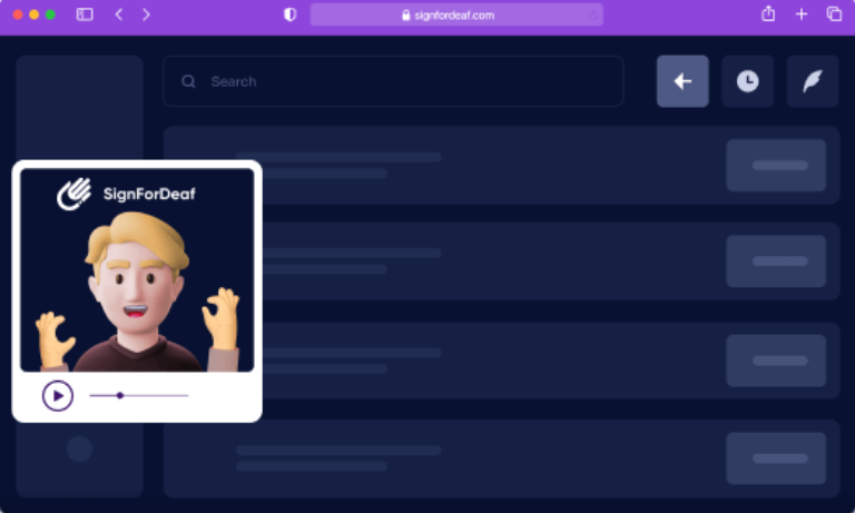Web Sign Language Plugin