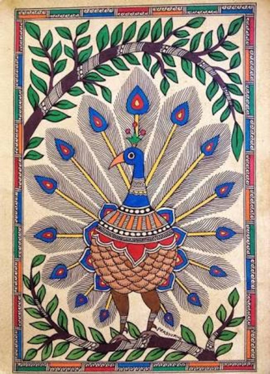 Painting of a Peacock